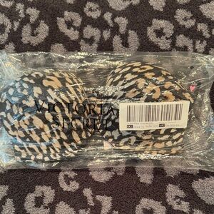 Victoria's Secret Black and Tan Animal Print Bra